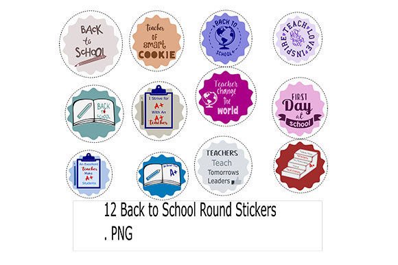 12 Back to School Round Stickers: Practical Digital Tools for Organized, Inspired Learning