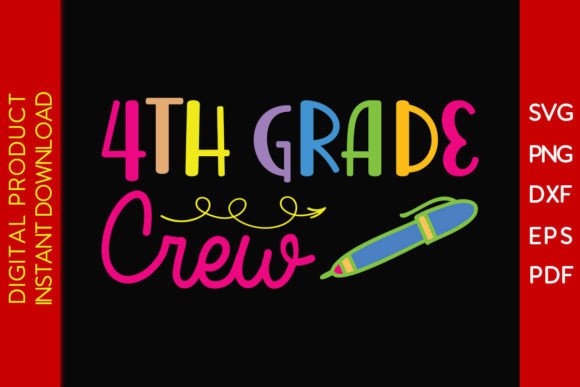 4th Grade Crew Back to School SVG Bundle: Creative, Versatile & Ready-to-Use Digital Designs