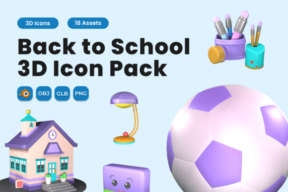 Back to School 3D Icon Pack Vol 4: Elevate Your Educational Designs with Depth, Clarity, and Instant Visual Impact