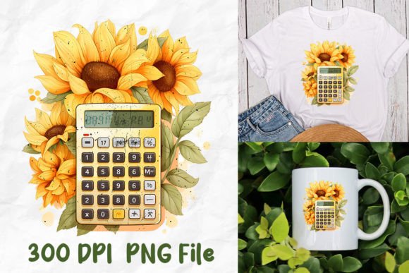 Back to School Calculator Sunflower