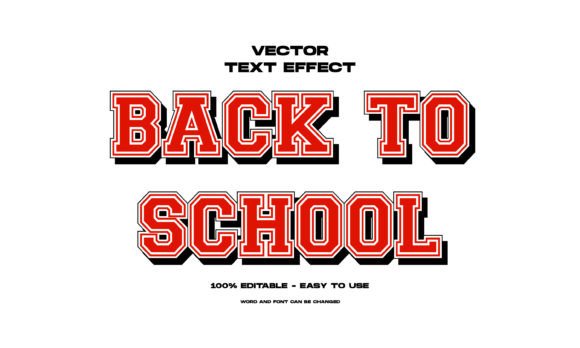 Back to School College Text Effect