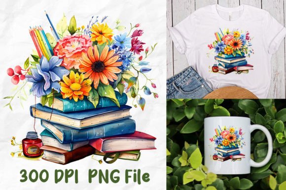 Back to School Notebook Pencil Flower