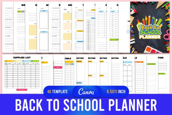 Back to School Planner Canva Template: Your All-in-One Academic & Life Organizer