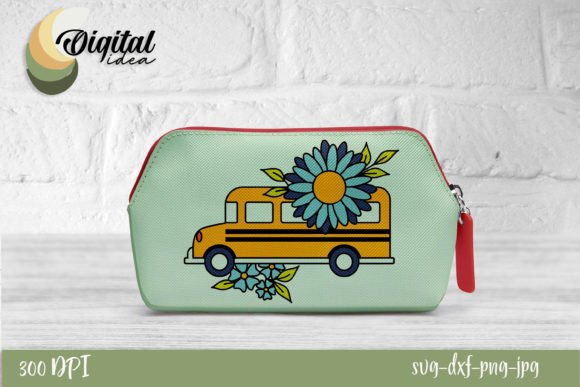 Back to School School Bus Pencilcase: A Versatile Design Asset for Creative Execution
