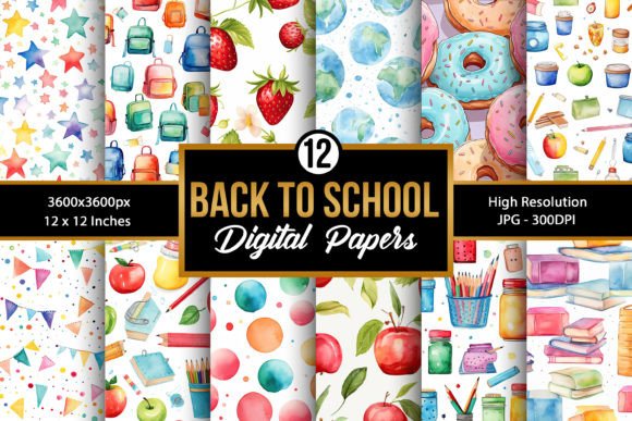 Back to School Watercolor Digital Papers: A Practical Guide for Crafters and Educators