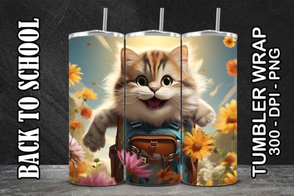 Cat Back to School Tumbler 3
