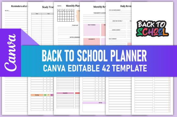 Editable Back to School Planner Canva