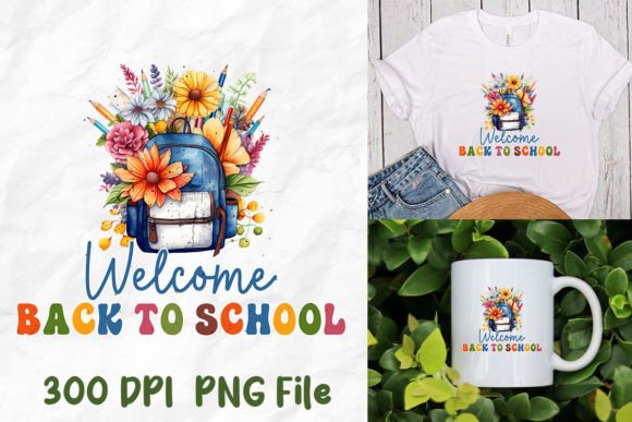 Welcome Back to School Backpack Flower