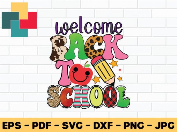 Welcome Back to School Sublimation Design